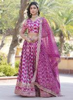 Viscose Rani Pink Party Wear Sequins Work Lehenga Choli